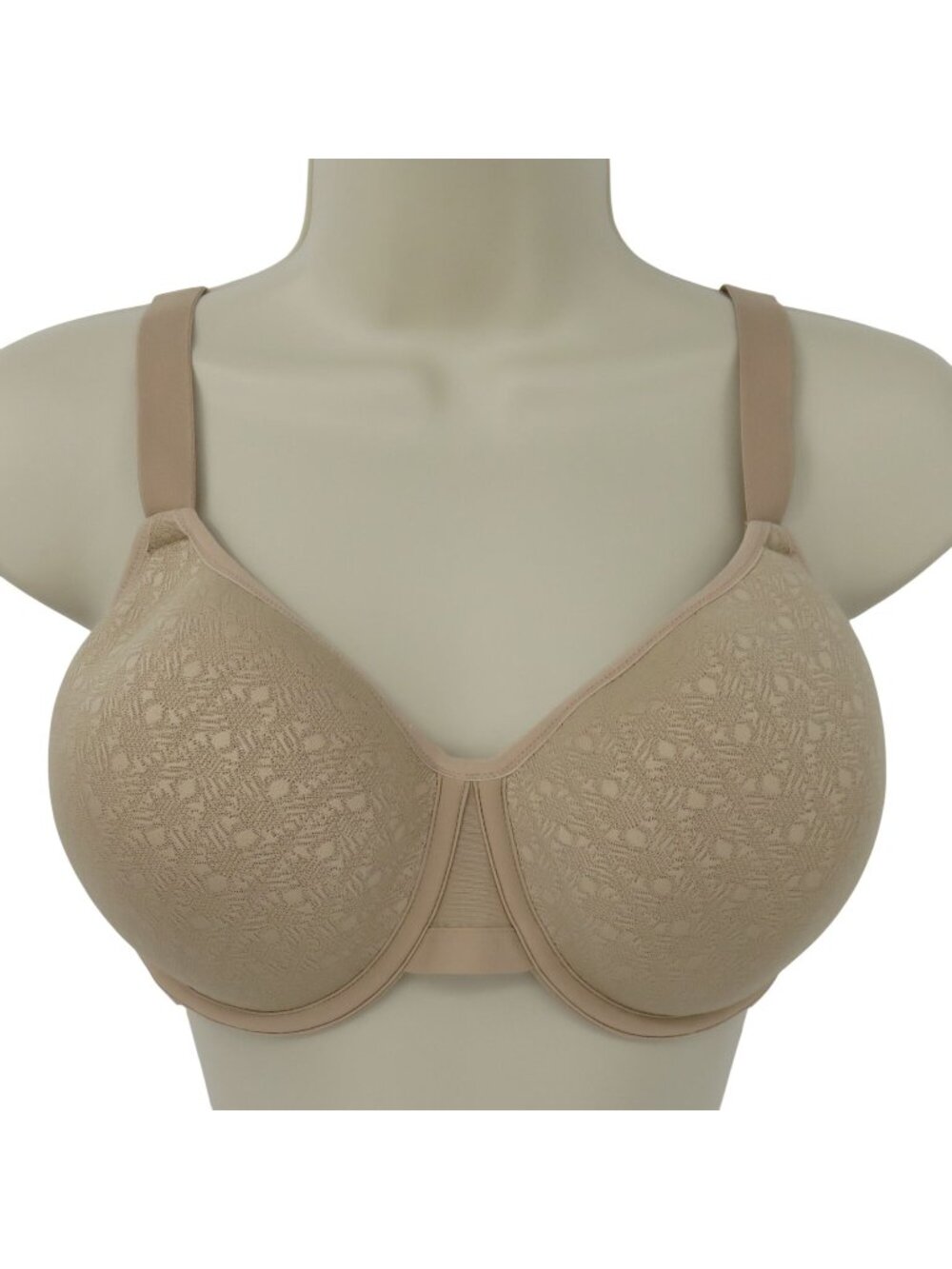 Hanes 34DD DHHU36 Ultimate Breathable Comfort Underwire Bra Beige Lined Women